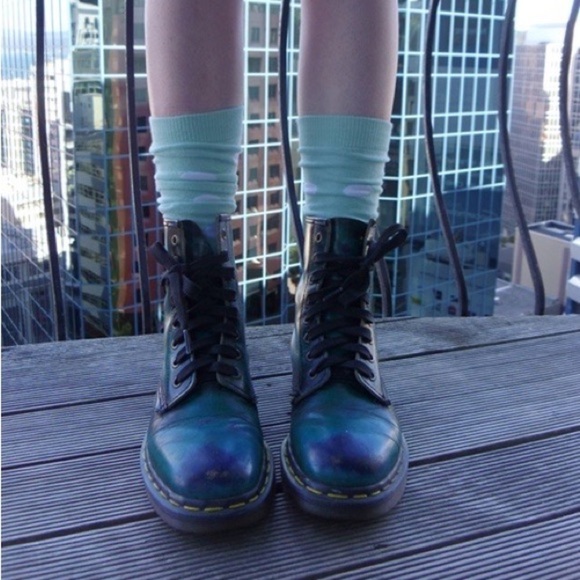 Dr. Martens Boot 1460 Pascal Leather Gradient Green Antique Temperley 6 GUC - Picture 13 of 13
